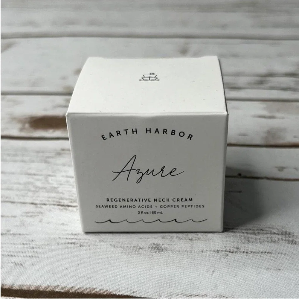 Earth Harbor Azure Regenerative Neck Cream‎ Seaweed Copper Peptides 2oz NIB